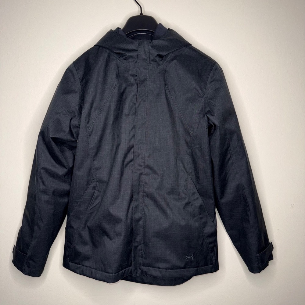 Under Armour Women's Infrared Hooded Jacket Black Fleece Lined Size Medium‎